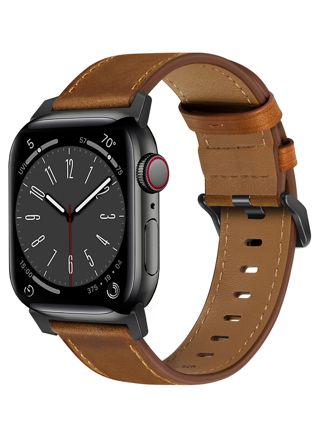 Tiera Apple Watch dark brown leather strap