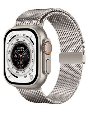 Tiera Apple Watch Mesh Bracelet Titanium