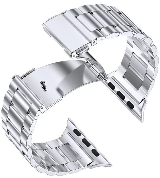 Tiera Apple Watch silver colored steel bracelet