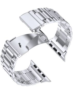 Tiera Apple Watch silver colored steel bracelet