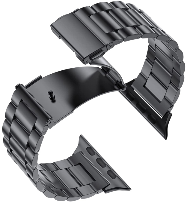 Tiera Apple Watch black steel bracelet