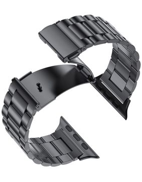 Tiera Apple Watch black steel bracelet