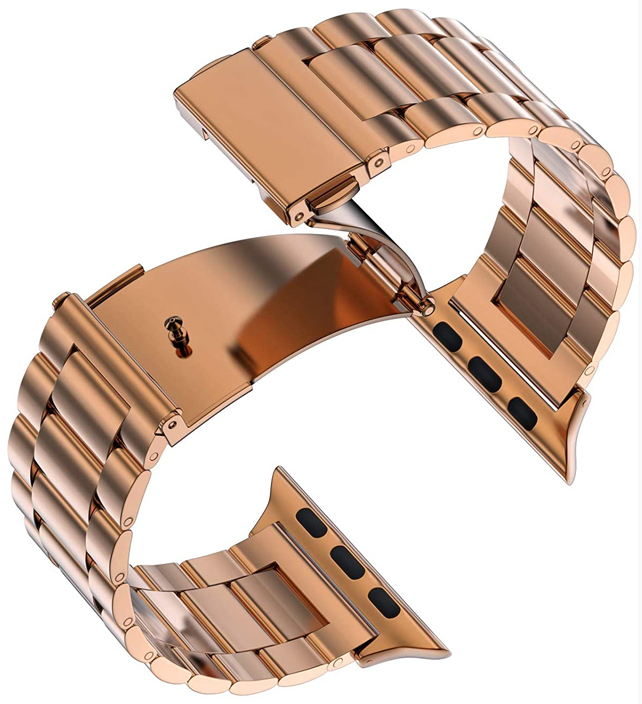 Tiera Apple Watch Steel Bracelet Rose Gold