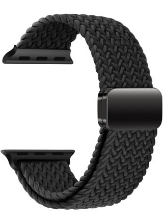 Tiera Apple Watch braided textile strap black