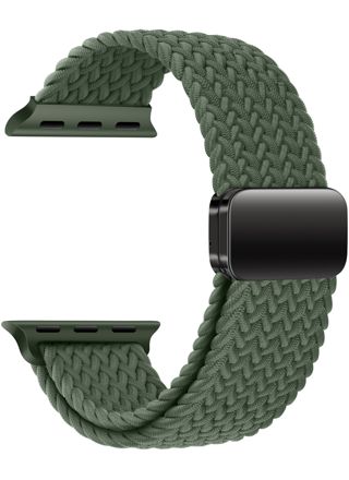 Tiera Apple Watch bracelet in braided textile olive