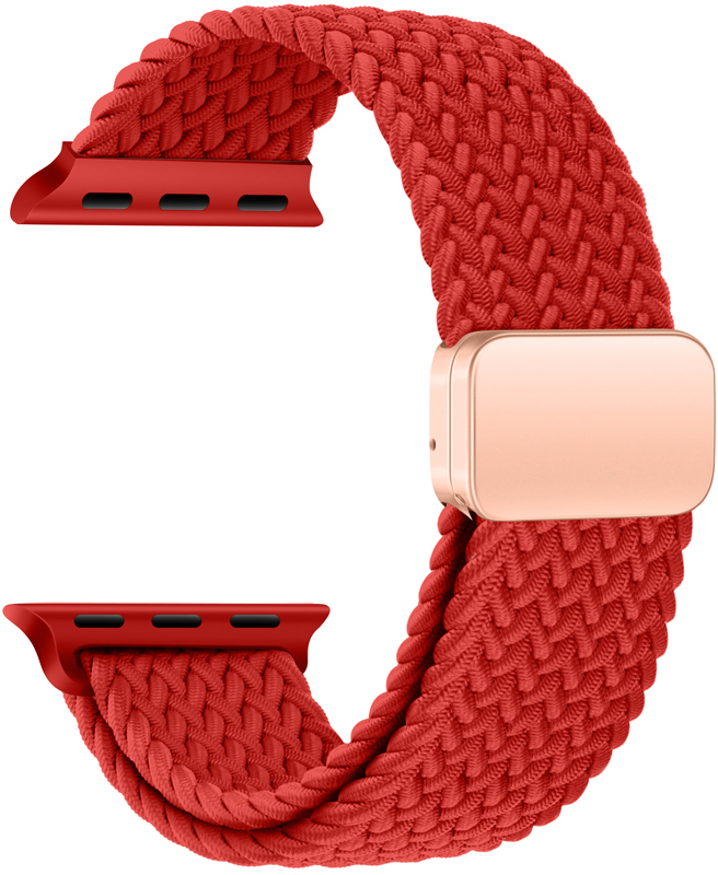 Tiera Apple Watch braided textile strap red