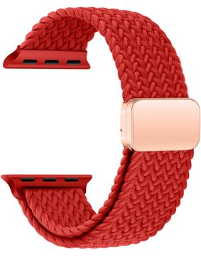 Tiera Apple Watch braided textile strap red