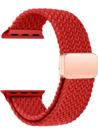 Tiera Apple Watch braided textile strap red