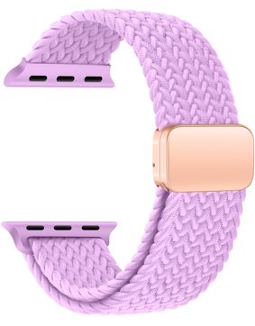 Tiera Apple Watch bracelet in braided textile, purple