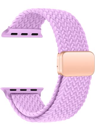 Tiera Apple Watch bracelet in braided textile, purple
