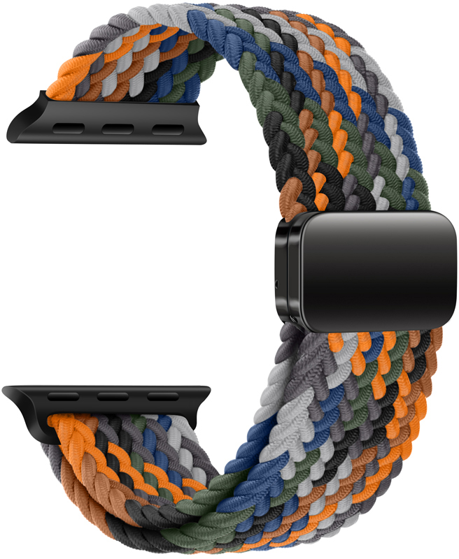 Tiera Apple Watch bracelet in braided textile multicolor
