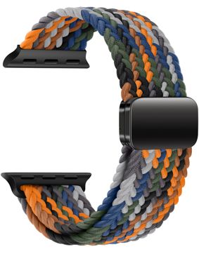 Tiera Apple Watch bracelet in braided textile multicolor