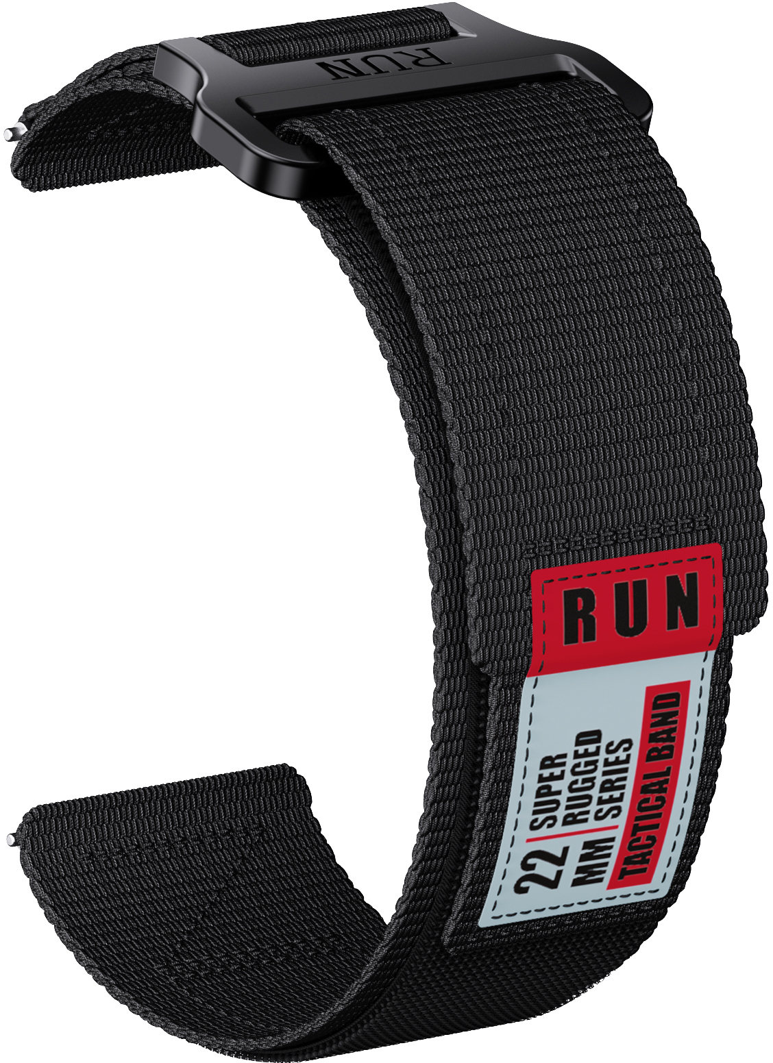 Tiera fabric wrist strap with velcro black