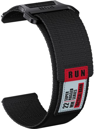 Tiera fabric wrist strap with velcro black