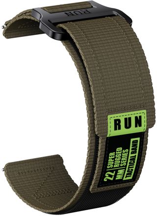 Tiera fabric wrist strap with velcro green