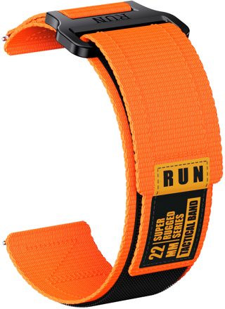 Tiera fabric bracelet with velcro orange