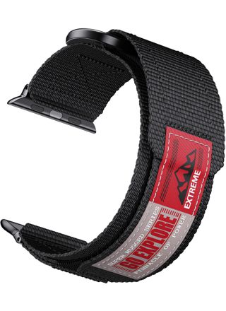 Tiera Apple Watch Fabric Strap with Velcro Black