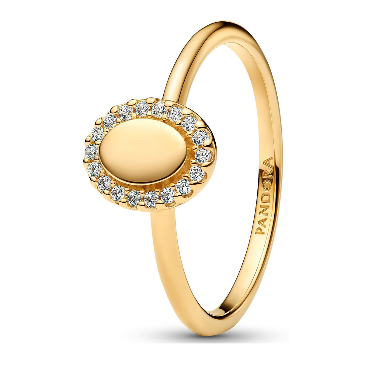 Pandora Timeless gold-plated engravable ring 163800C01