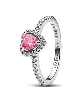 Pandora Timeless pink heart ring 198421C03