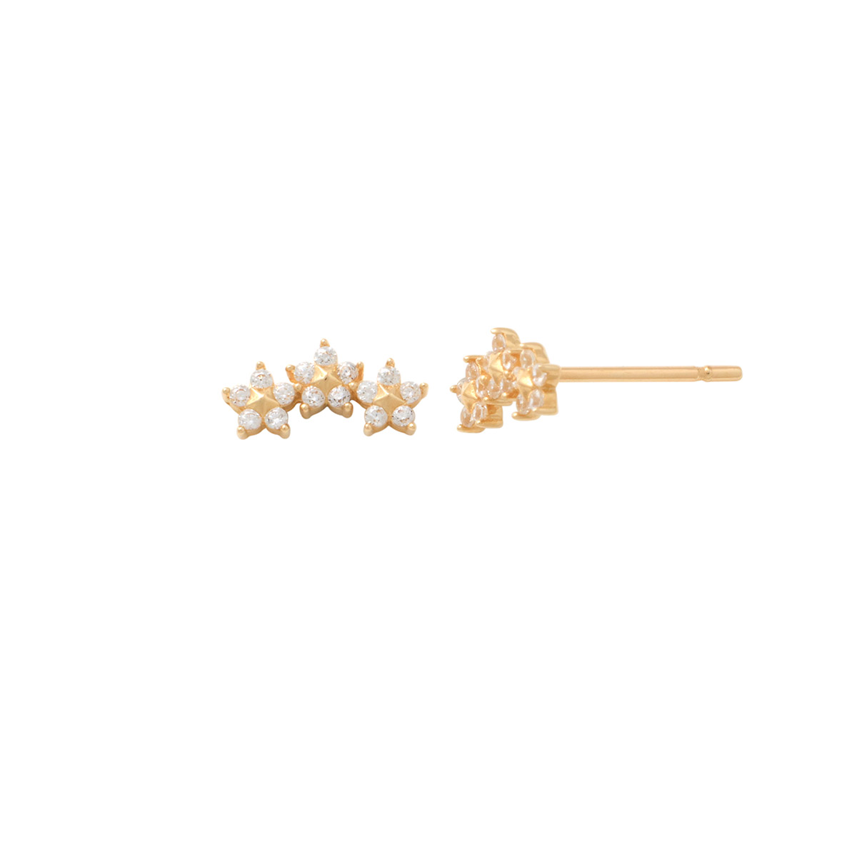 Lykka Casuals gold earrings stars
