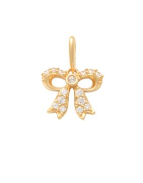 Lykken Symbols bow tie gold pendant cz