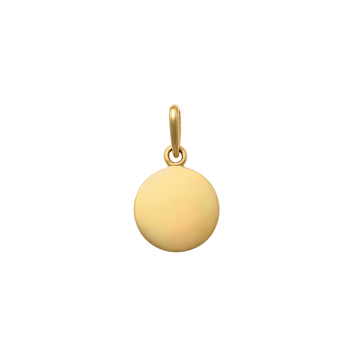 Lykka Casuals engravable gold pendant 9 mm