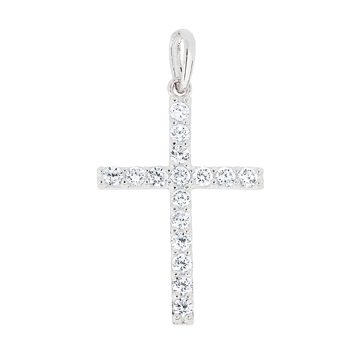 Lykka Crosses white gold cross pendant 21 x 14 mm