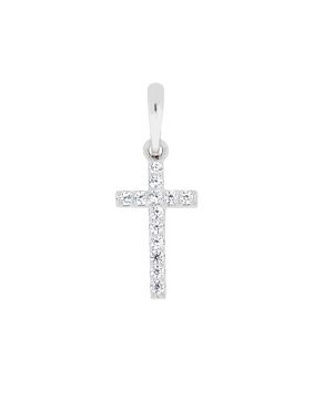 Lykken Crosses white gold cross pendant 12 x 6 mm