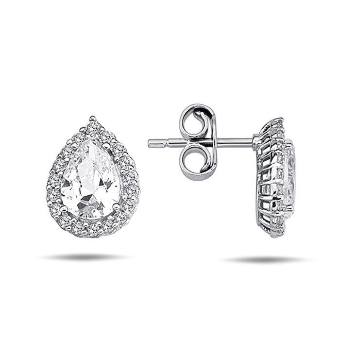 Lykka Casuals cz earrings silver