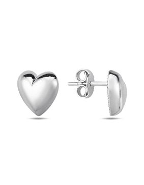 Lykken Hearts plain silver earrings