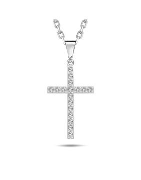 Lykken Crosses silver necklace 21,50 x 12,50mm