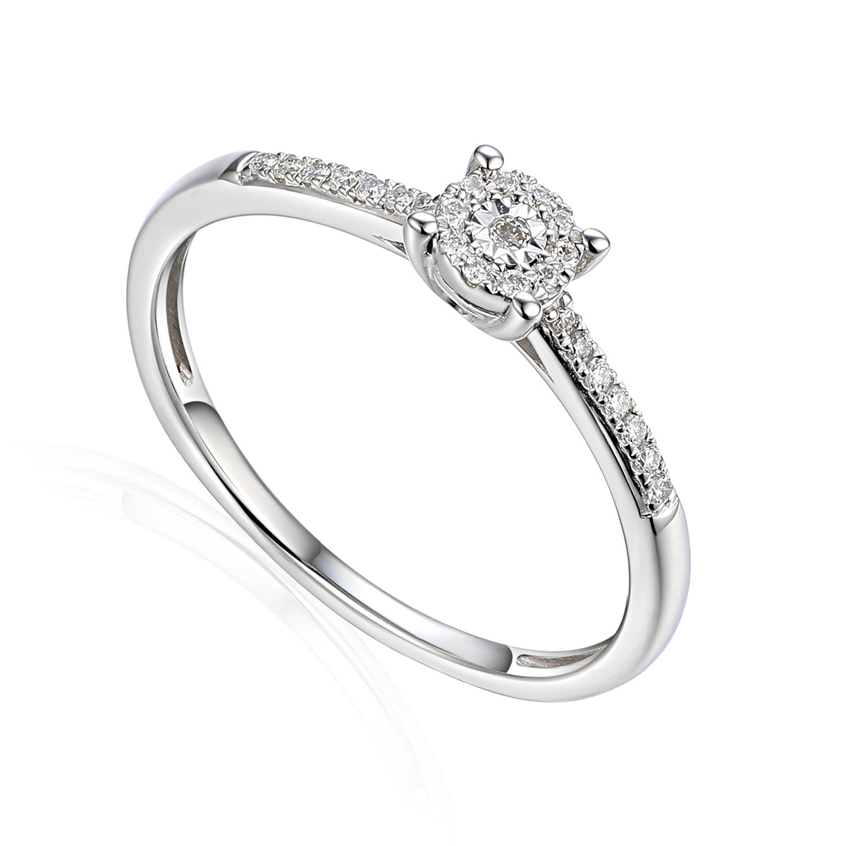 Lykka Elegance multi-stone diamond ring 0,09ct