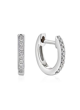 Lykka Elegance white gold diamond earrings 9.8mm