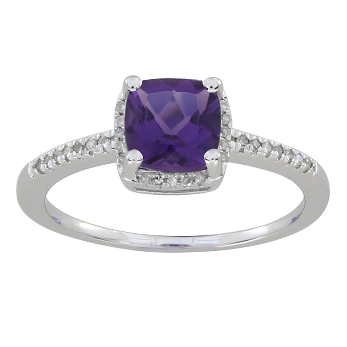 Lykka Elegance amethyst diamond ring 0,10 ct-170