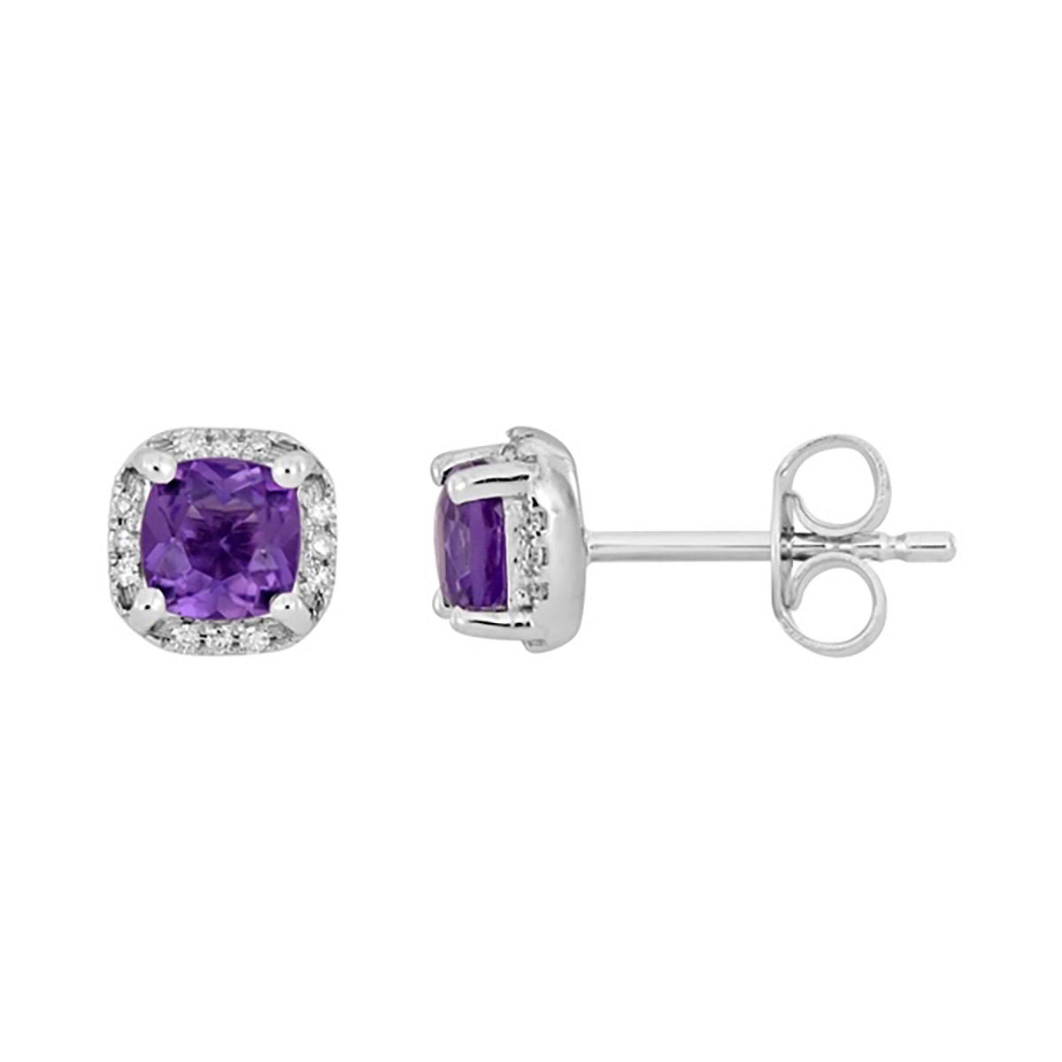 Lykka Elegance amethyst diamond earrings 