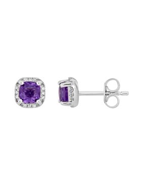 Lykken Elegance amethyst diamond earrings