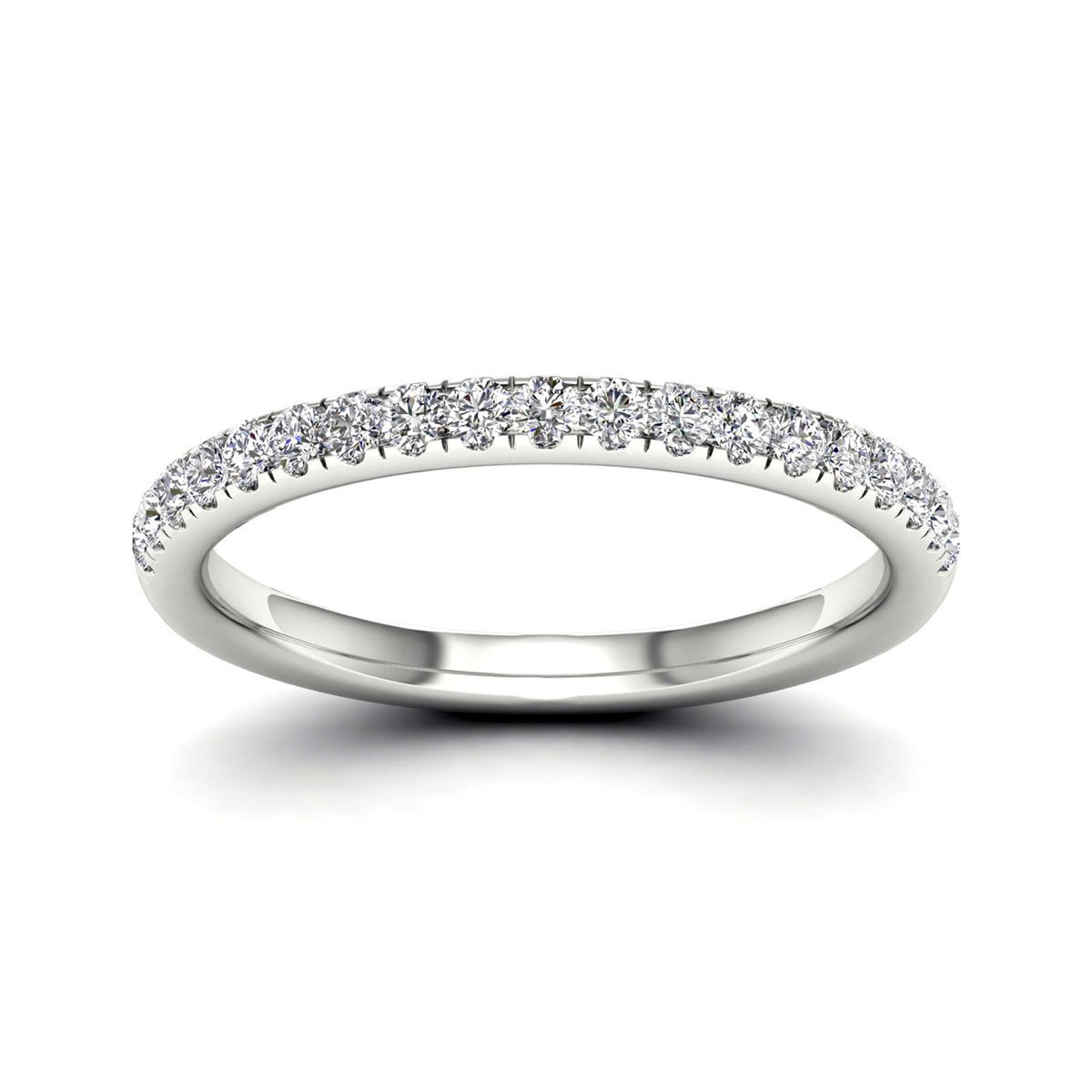 Lykka Elegance white gold row diamond ring 0.25ct