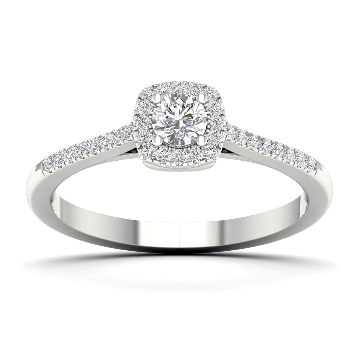 Lykka Elegance white gold halo diamond ring 0.33ct