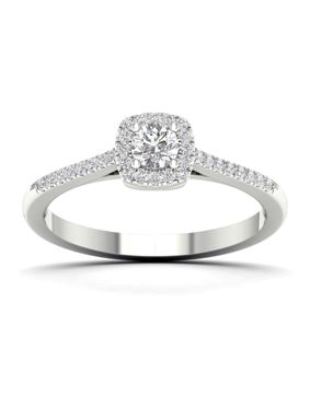 Lykken Elegance white gold halo diamond ring 0.33ct