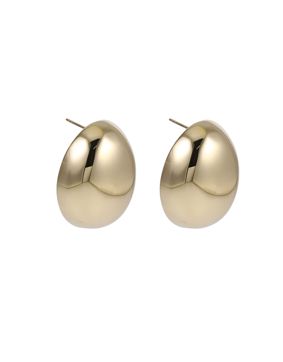 Lykken Trend oval steel earrings