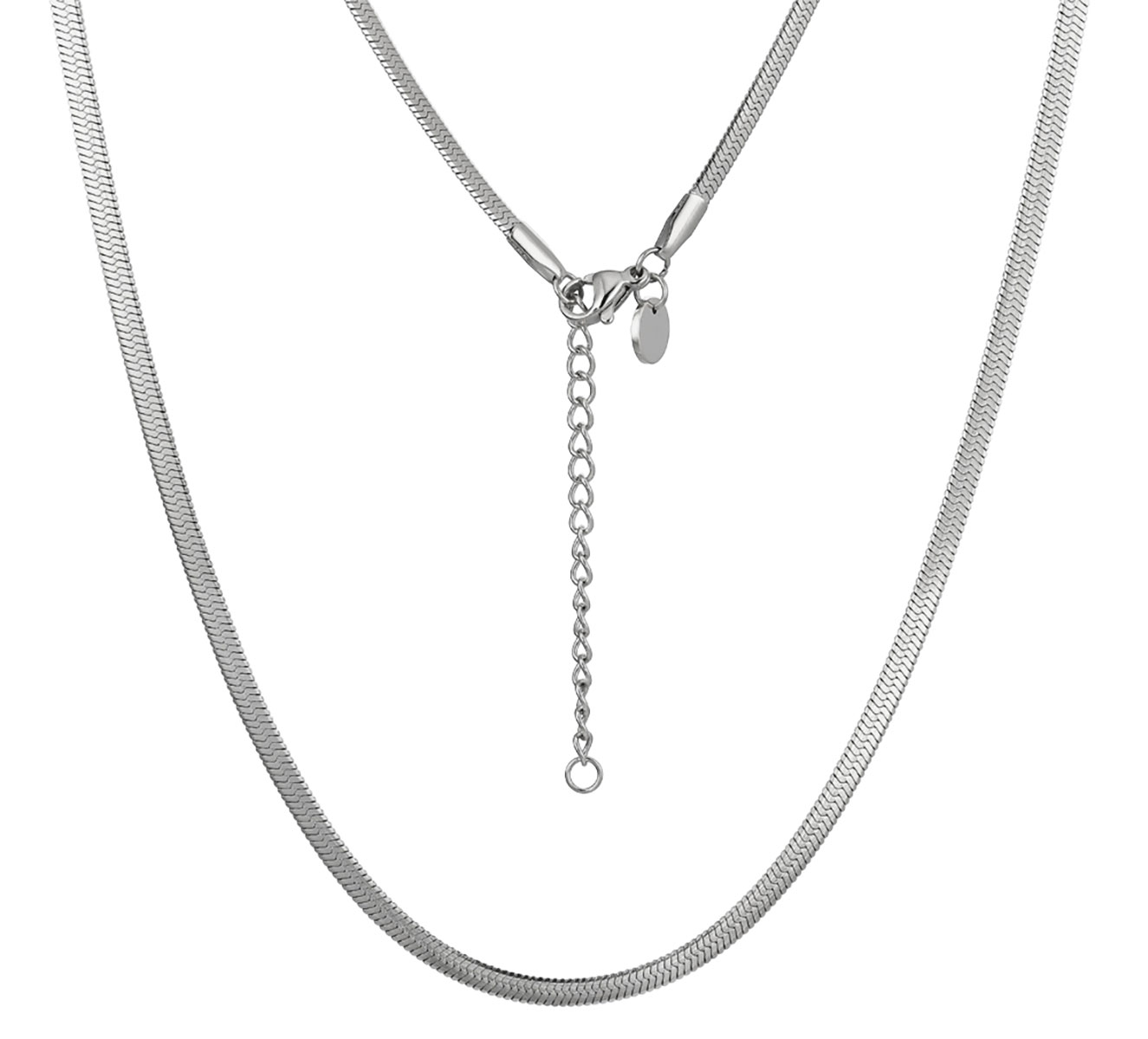 Lykka Trend Herringbone steel necklace