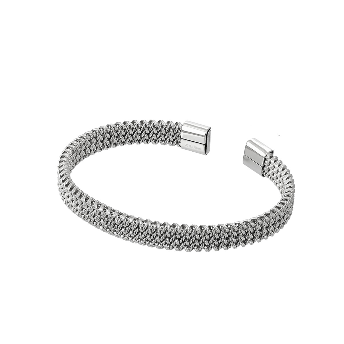 Lykka Trend mesh bracelet steel 8mm