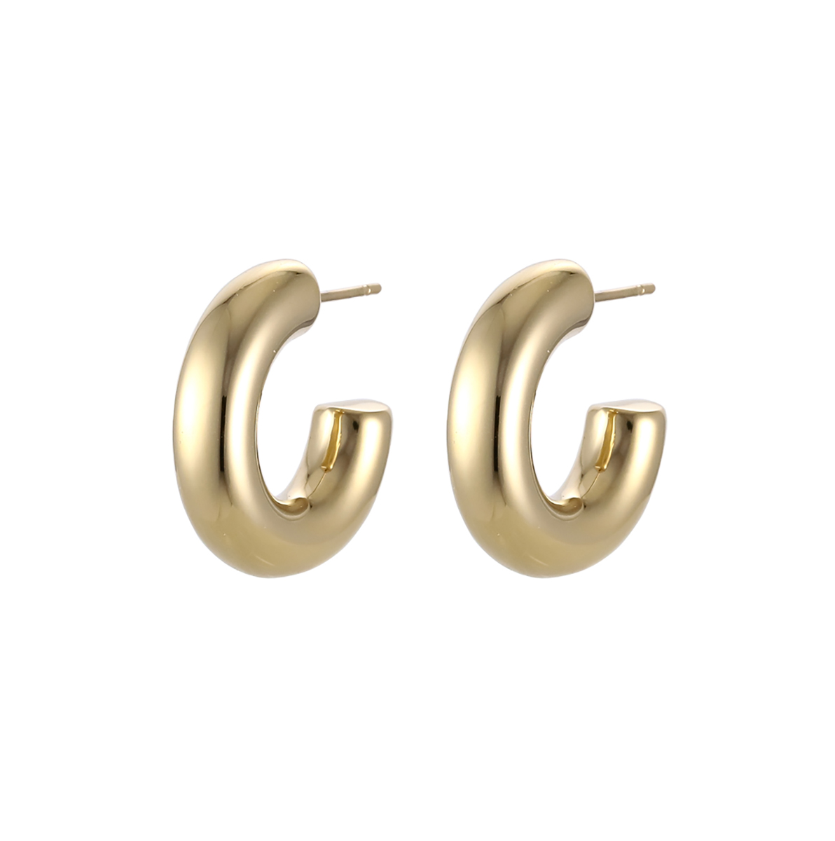 Lykka Trend goldplated steel earrings 22mm