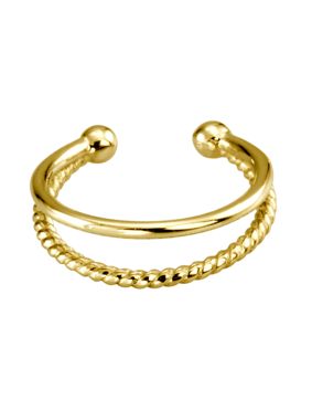 Lykken Trend ear cuff earrings goldplated steel