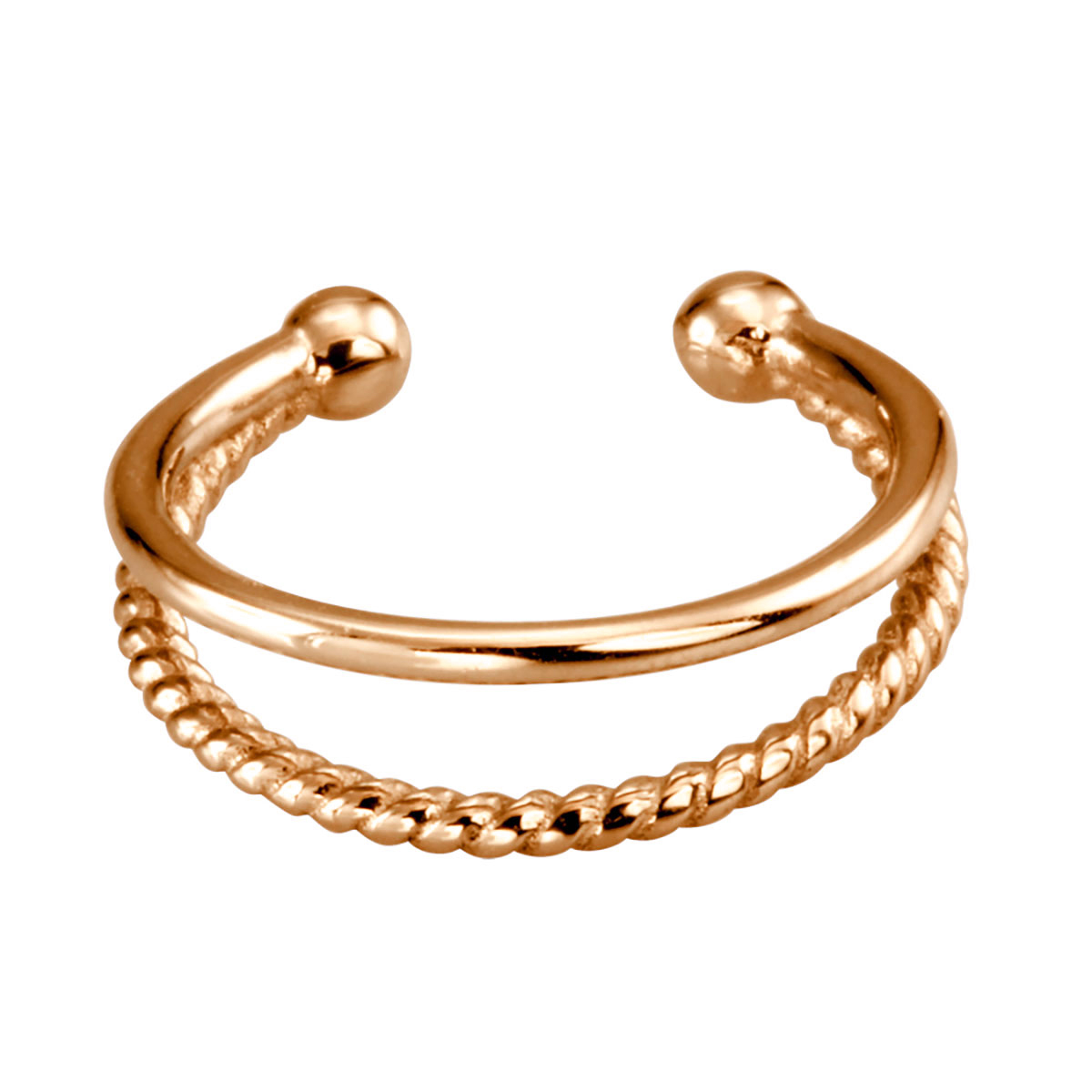 Lykka Strong ear cuff earrings red goldplated steel