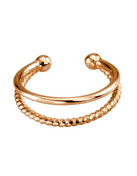 Lykka Strong ear cuff earrings red goldplated steel