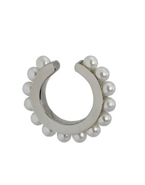 Lykka Strong steel ear cuff earrings pearl