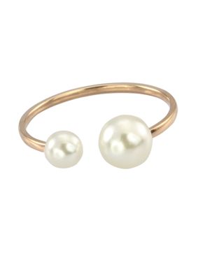 Lykken Trend ear cuff goldplated steel earrings pearl