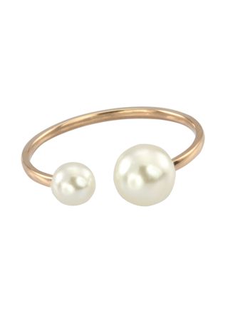 Lykka Strong earcuff goldplated steel earrings pearl