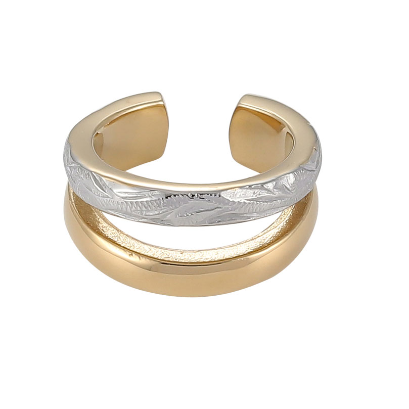 Lykka Strong ear cuff two-colored steel earrings